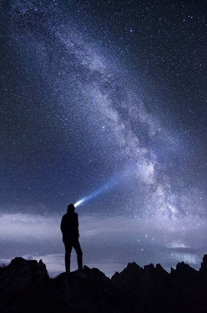 Understanding Space: Man Watching the Night Sky
